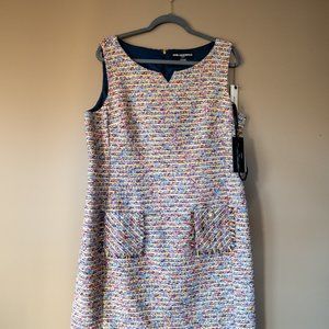 Adorable Multi Knit Dress w/ Pockets & Pearls
